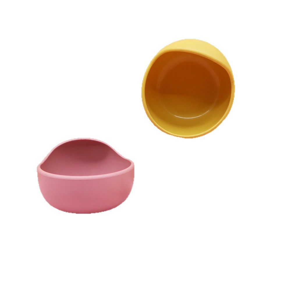 Baby Silicone Bowl & Spoon Set, Anti‑Drop Suction Training Feeding Set for Self‑Feeding