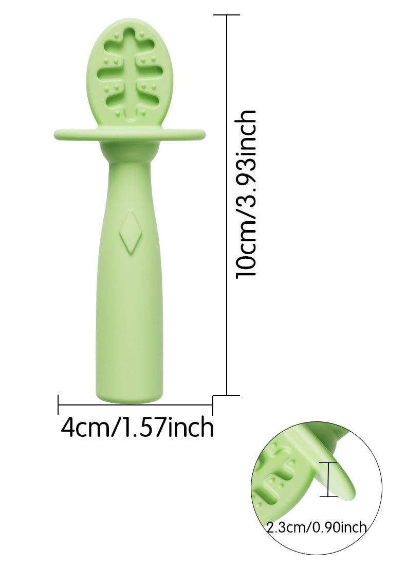Silicone Baby Spoon, Self-feeding Spoon for Baby Liquid Food, Training Spoon, Maternity & Baby Product, Lick Spoon, Soft Supplementary Food Spoon, Integrated Design