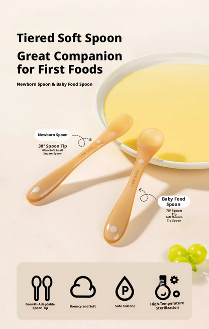 Food‑Grade Silicone Baby Spoon, Infant Feeding Spoon for Milk Water & Baby Food