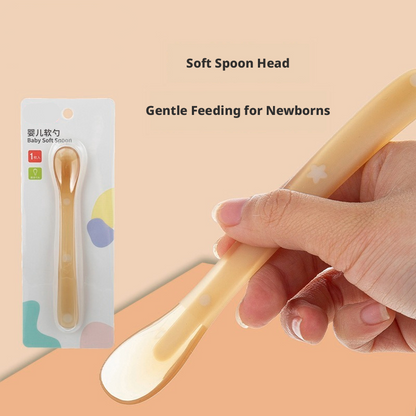Soft Silicone Baby Feeding Spoons, Gentle Training Spoons for Newborns & Infants