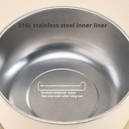 Cute Panda 316 Stainless Steel Baby Feeding Bowl, Detachable Easy‑Clean Toddler Bowl with Handles & Lid for Self‑Feeding