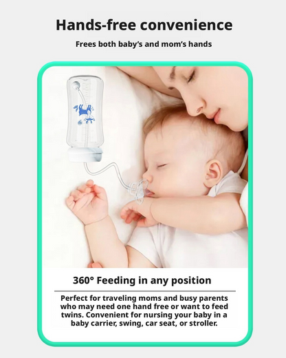 Creative Hands‑Free Baby Bottle, Wide‑Neck PP Feeding Bottle for Baby, 300ml