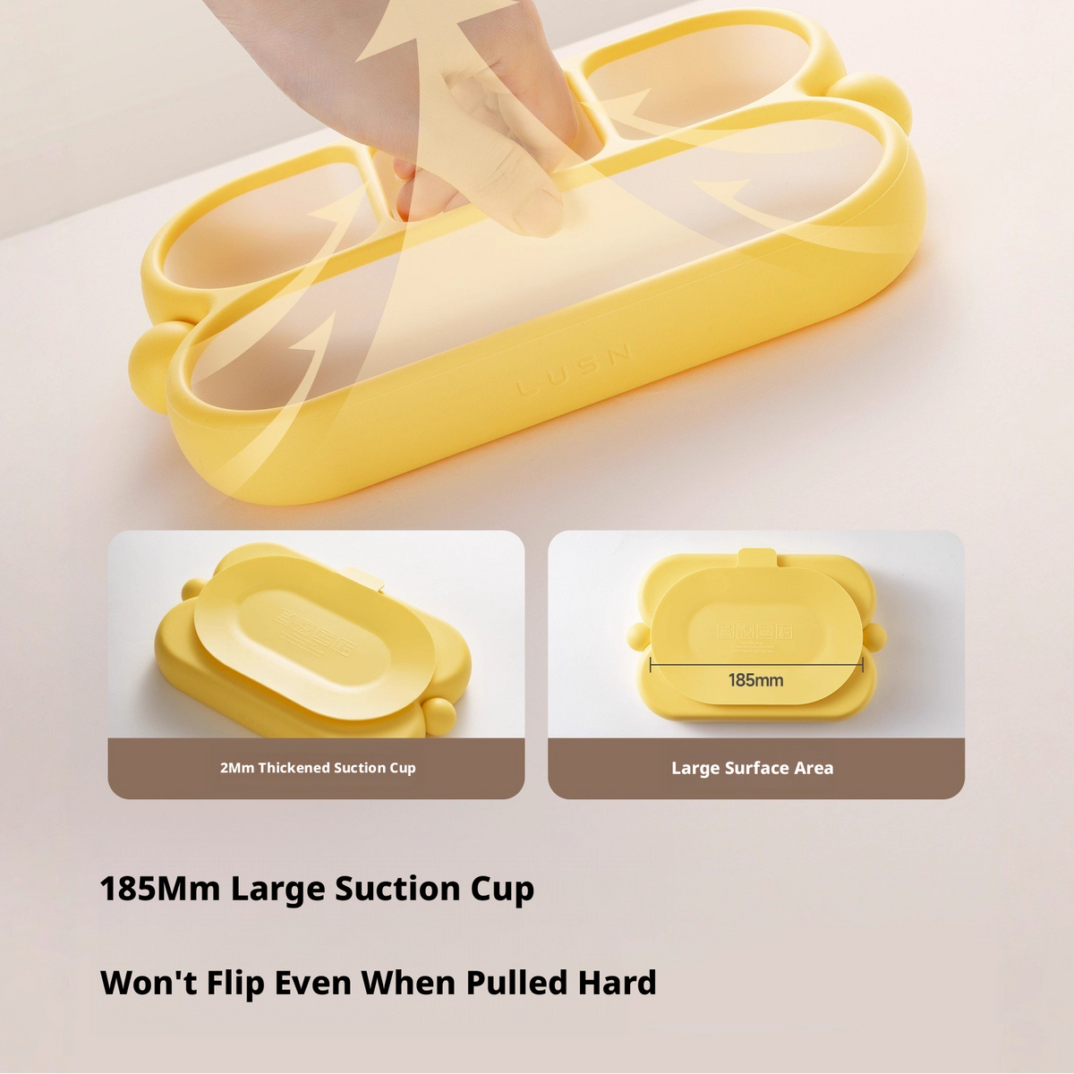 One‑Piece Silicone Divided Baby Suction Plate, Self‑Feeding Training Plate for Infants