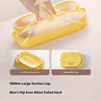 One‑Piece Silicone Divided Baby Suction Plate, Self‑Feeding Training Plate for Infants