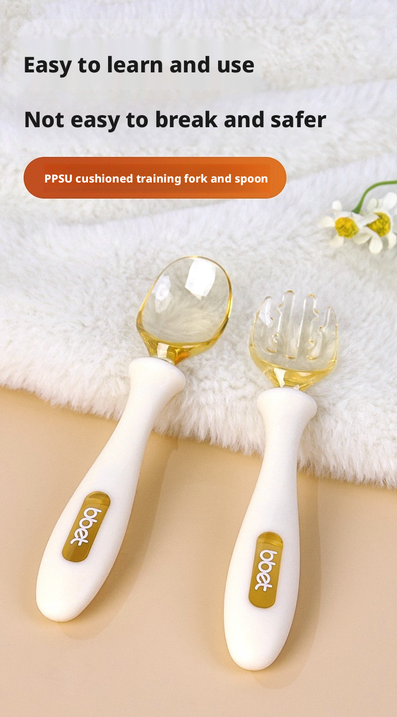 Baby Spoon & Fork Set, Self‑Feeding Training Utensils