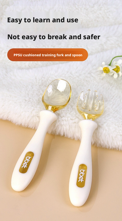 Baby Spoon & Fork Set, Self‑Feeding Training Utensils