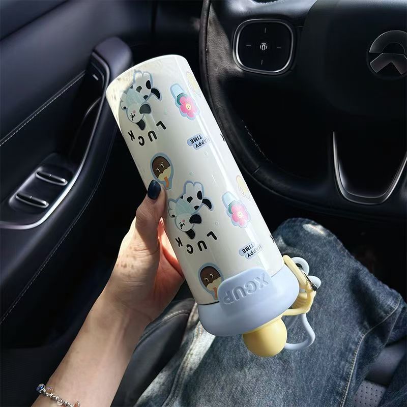 New 316 Stainless Steel Floating‑Ball Thermos Cup, Large‑Capacity Portable Coffee Mug, Stylish Water Bottle for Students