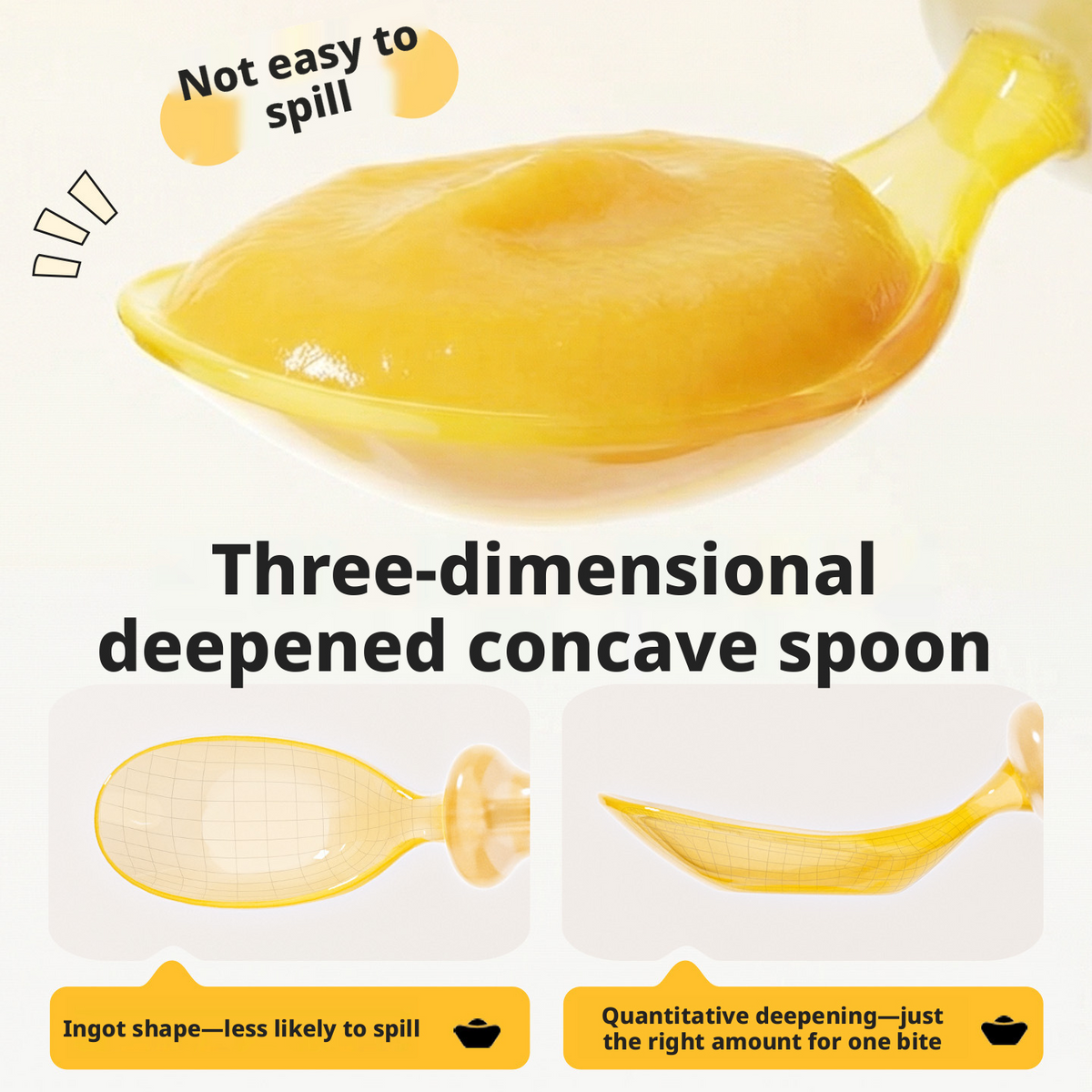 Baby Feeding Spoon, Baby Self‑Feeding Spoon for Puree & Complementary Food