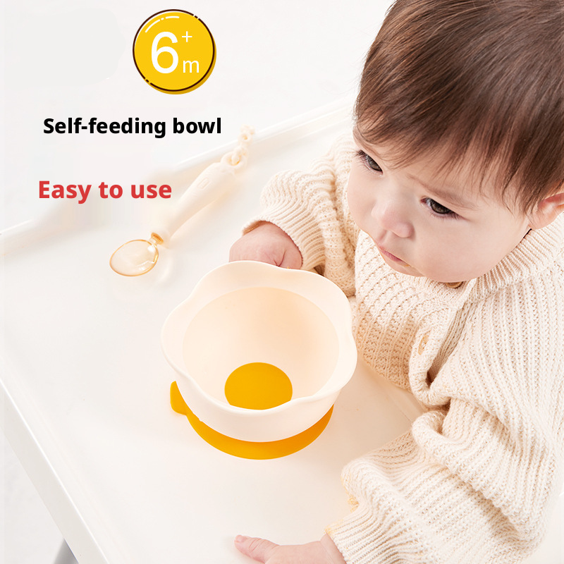 Baby Self‑Feeding Spoon, Integrated Anti‑Choke Silicone Utensil with Anti‑Drop Wrist Strap for Toddler Complementary Feeding