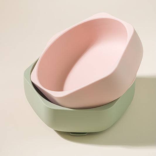 Silicone Suction Bowl for Babies, Children's Tableware, Baby Food Bowl, Anti-Drop Dining Tray for High Chairs, Training Bowl for Self-Feeding