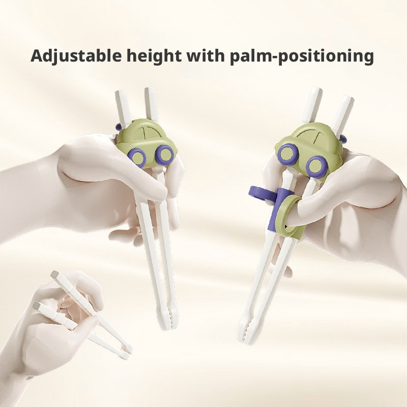 Food‑Grade Kids Training Chopsticks, 3‑Position Adjustable Palm Grip Learning Chopsticks for 2‑6 Years Old Toddlers