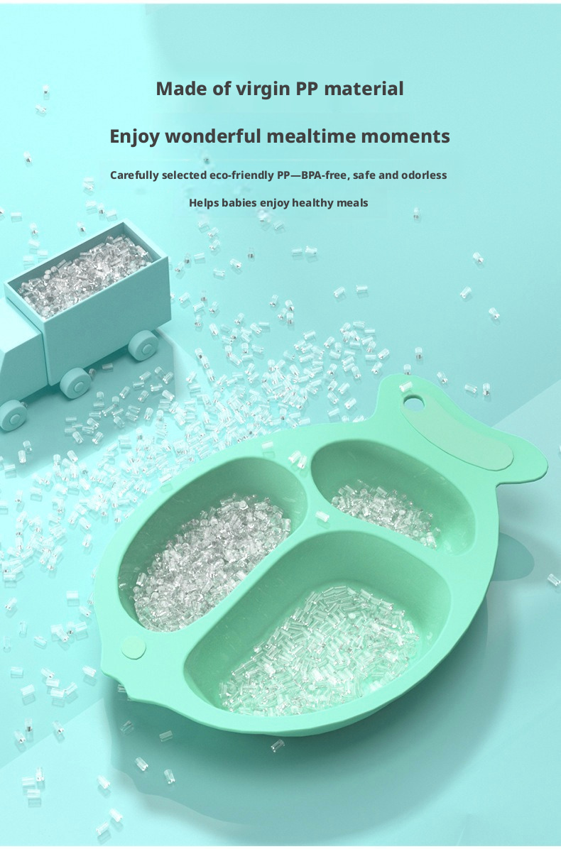 Fish‑Shaped Baby Divided Plate, Drop‑Resistant Creative Toddler Feeding Tableware