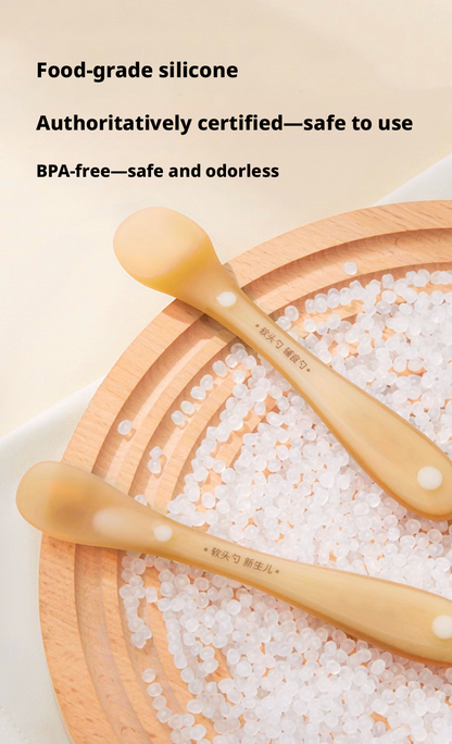 Food‑Grade Silicone Baby Spoon, Infant Feeding Spoon for Milk Water & Baby Food