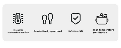 Newborn Temperature‑Sensing Spoon Set, Portable Kids Feeding Tableware Kit