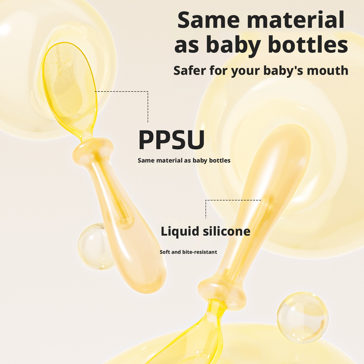 Baby Feeding Spoon, Baby Self‑Feeding Spoon for Puree & Complementary Food