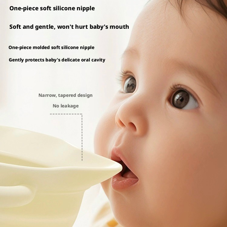 Food‑Grade Silicone Baby Suction Bowl, Foldable Cartoon Toddler Feeding Bowl for Baby Complementary Food