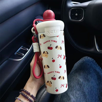 New 316 Stainless Steel Floating‑Ball Thermos Cup, Large‑Capacity Portable Coffee Mug, Stylish Water Bottle for Students