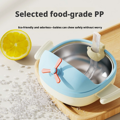 316 Stainless Steel Suction Baby Bowl, Shatterproof Toddler Self‑Feeding Tableware