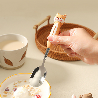 Cute Cartoon Kids Spoon, 316 Stainless Steel Baby Eating Spoon