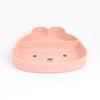 Cute Bunny Silicone Suction Plate for Baby, Divided Toddler Feeding Plate, Food-Grade Silicon Baby Dish for Self Feeding, BPA Free