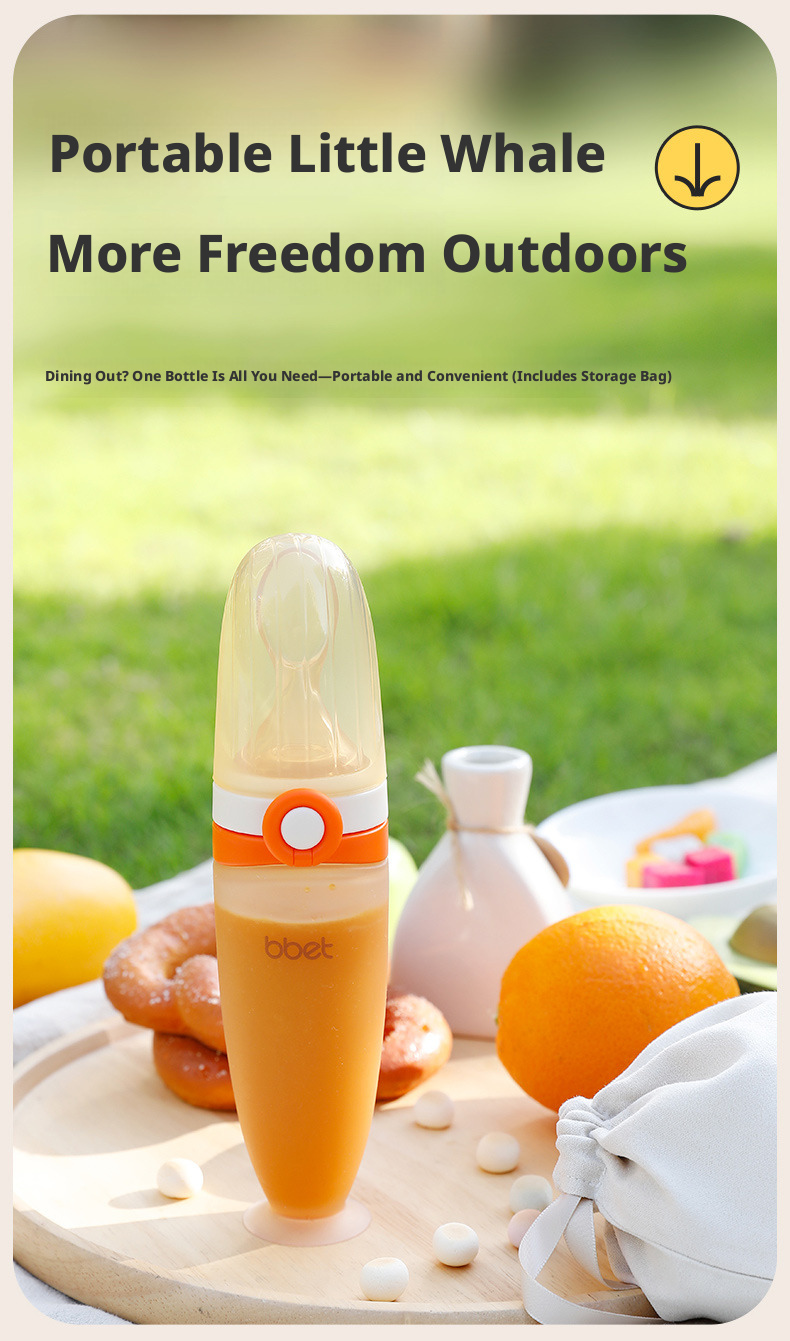 Baby Silicone Squeeze Feeding Spoon, Newborn Food Feeder for Rice Paste & Milk, Anti‑Colic Soft Baby Spoon