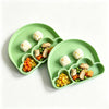 Rainbow Cloud Silicone Divided Plate, Food Grade Baby Suction Plate, Toddler Feeding Tableware