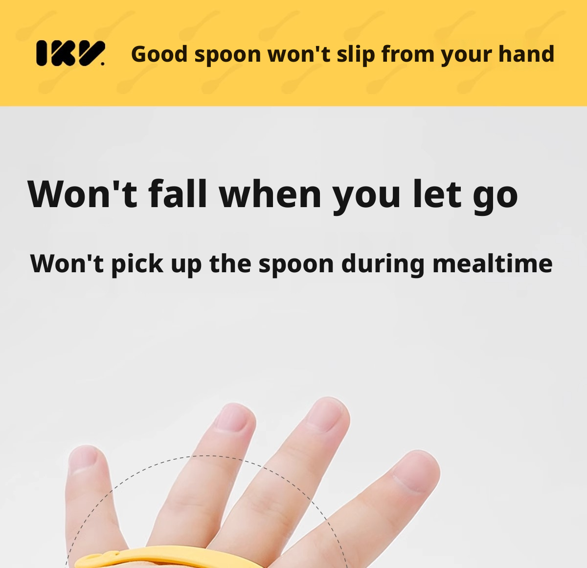 Baby Self‑Feeding Spoon, Integrated Anti‑Choke Silicone Utensil with Anti‑Drop Wrist Strap for Toddler Complementary Feeding