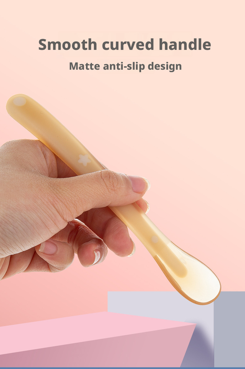Soft Silicone Baby Feeding Spoons, Gentle Training Spoons for Newborns & Infants