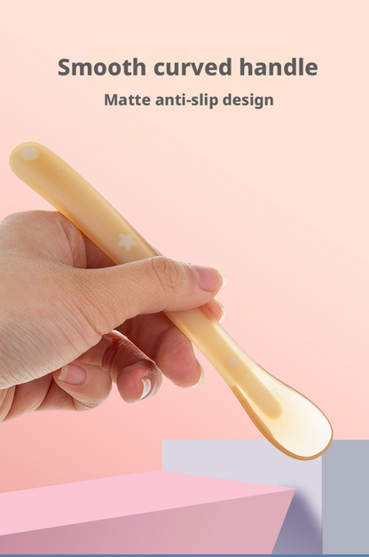 Soft Silicone Baby Feeding Spoons, Gentle Training Spoons for Newborns & Infants