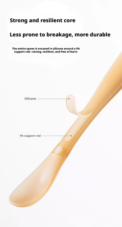 Food‑Grade Silicone Baby Spoon, Infant Feeding Spoon for Milk Water & Baby Food