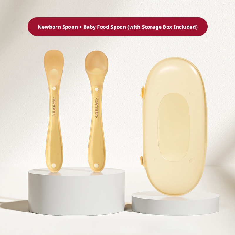 Food‑Grade Silicone Baby Spoon, Infant Feeding Spoon for Milk Water & Baby Food