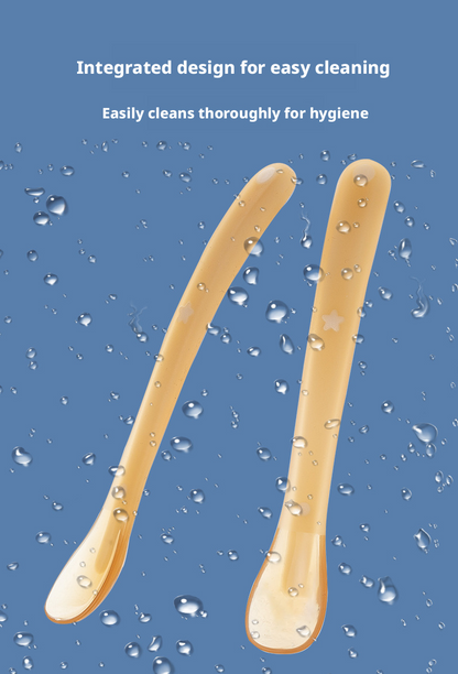 Soft Silicone Baby Feeding Spoons, Gentle Training Spoons for Newborns & Infants