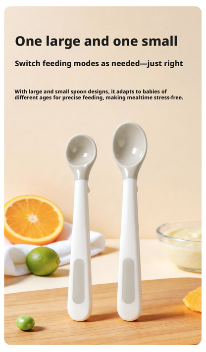 Newborn Temperature‑Sensing Spoon Set, Portable Kids Feeding Tableware Kit