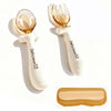 Silicone Baby Spoon for Self-Feeding Training, Newborn Infant Self-Eating Children Tableware Set, Food Supplement Spoon