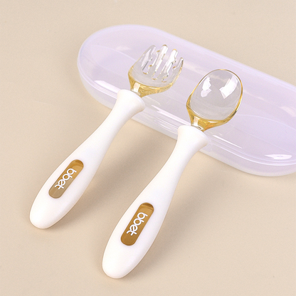 Baby Spoon & Fork Set, Self‑Feeding Training Utensils