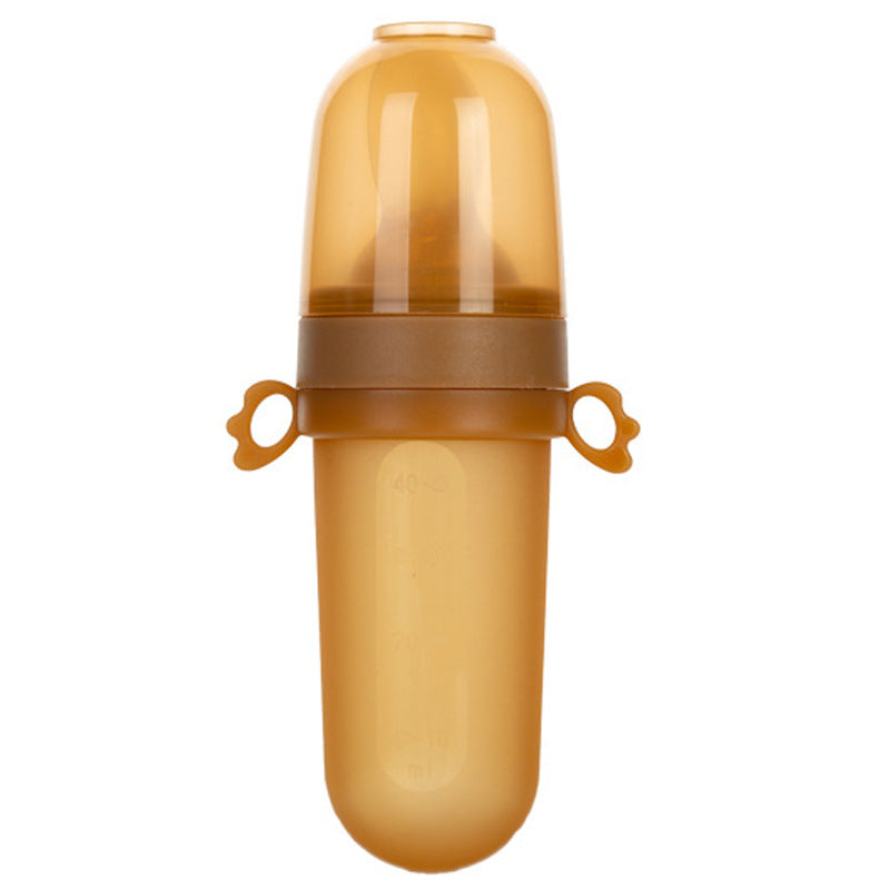 Dual-purpose Baby Multifunctional Rice Cereal Bottle & Food Feeder, Portable Fruit & Vegetable Feeding Bag, Rice Cereal Spoon for Complementary Food Feeding