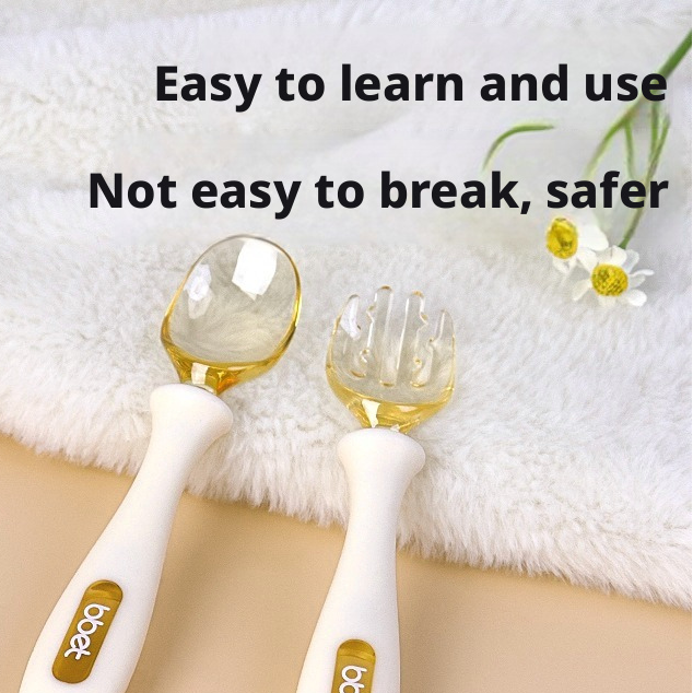Baby Spoon & Fork Set, Self‑Feeding Training Utensils