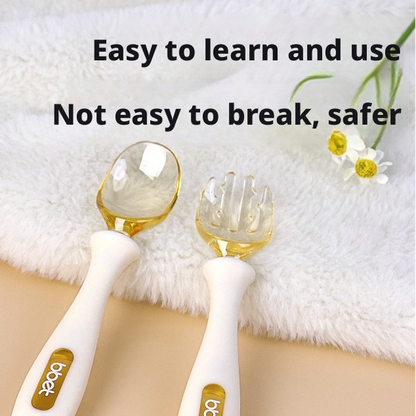 Baby Spoon & Fork Set, Self‑Feeding Training Utensils