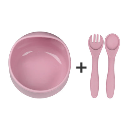 Large Snail-shaped Silicone Baby Bowl, Children Tableware Set including Anti-slip Suction Food Bowl, Baby Fork & Spoon and Silicone Plate