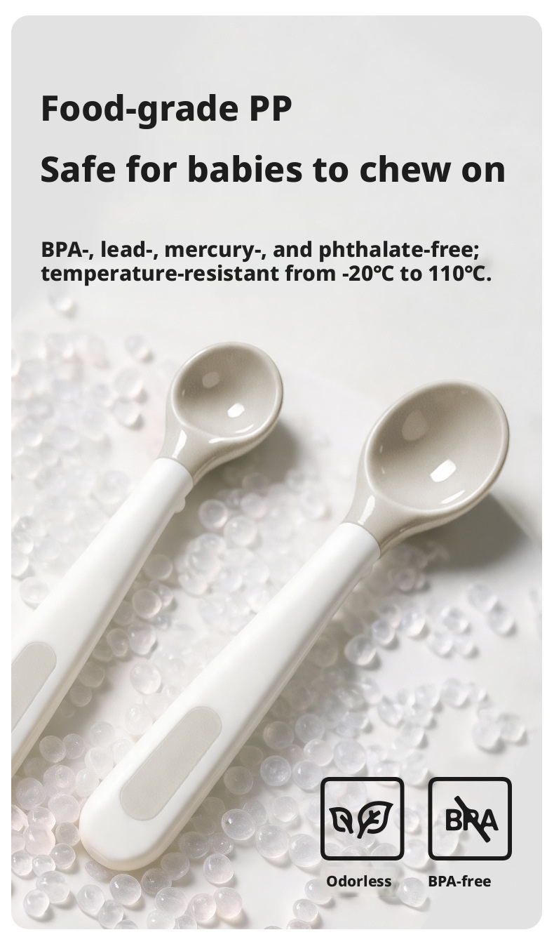 Newborn Temperature‑Sensing Spoon Set, Portable Kids Feeding Tableware Kit