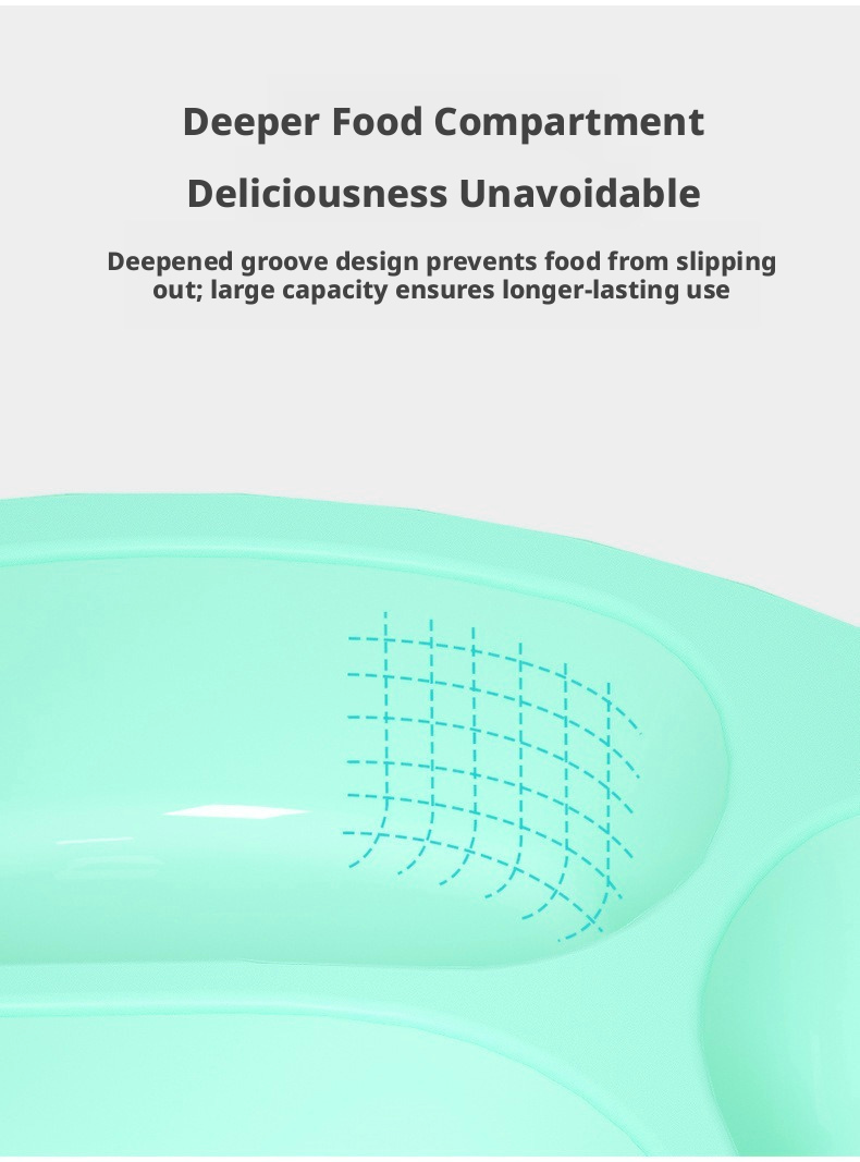 Fish‑Shaped Baby Divided Plate, Drop‑Resistant Creative Toddler Feeding Tableware