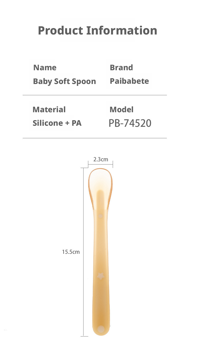 Soft Silicone Baby Feeding Spoons, Gentle Training Spoons for Newborns & Infants