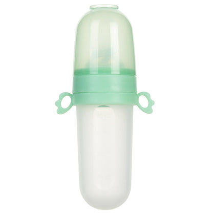 Dual-purpose Baby Multifunctional Rice Cereal Bottle & Food Feeder, Portable Fruit & Vegetable Feeding Bag, Rice Cereal Spoon for Complementary Food Feeding