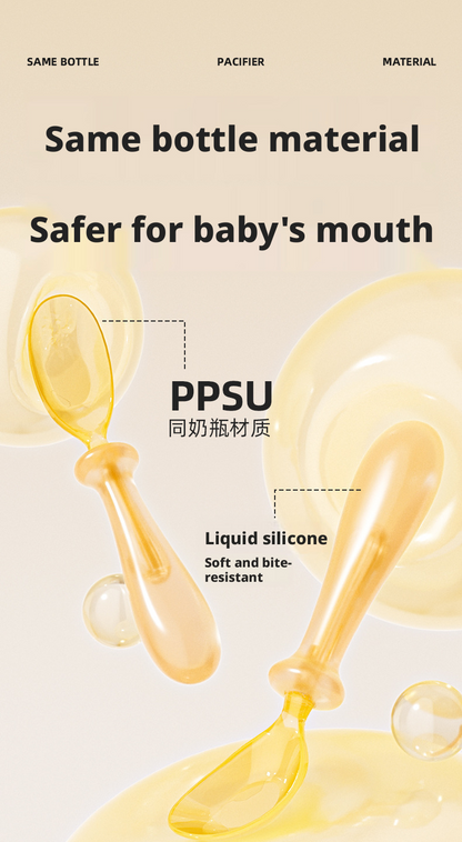 Baby Feeding Spoon, Baby Self‑Feeding Spoon for Puree & Complementary Food