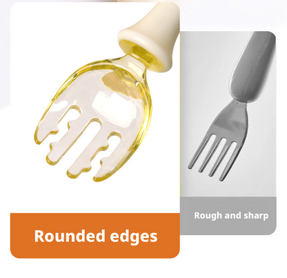Baby Spoon & Fork Set, Self‑Feeding Training Utensils