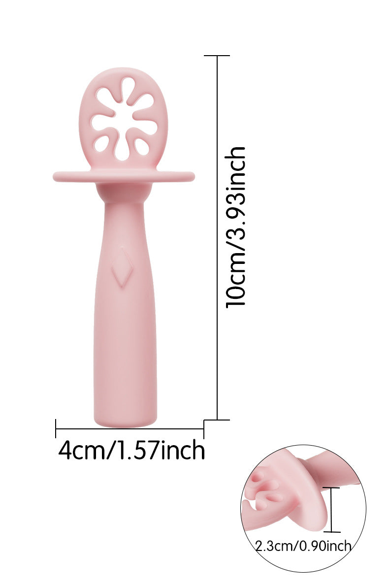 Silicone Baby Spoon, Self-feeding Spoon for Baby Liquid Food, Training Spoon, Maternity & Baby Product, Lick Spoon, Soft Supplementary Food Spoon, Integrated Design