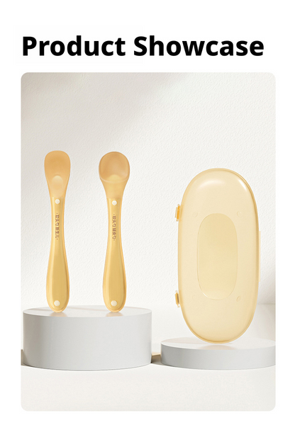 Food‑Grade Silicone Baby Spoon, Infant Feeding Spoon for Milk Water & Baby Food