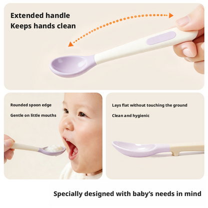 Newborn Temperature‑Sensing Spoon Set, Portable Kids Feeding Tableware Kit