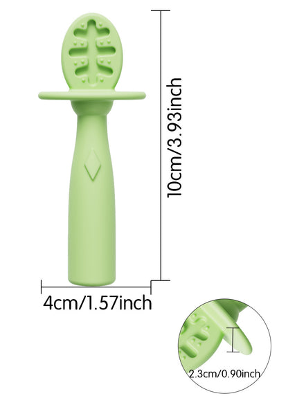 Silicone Baby Spoon, Self-feeding Spoon for Baby Liquid Food, Training Spoon, Maternity & Baby Product, Lick Spoon, Soft Supplementary Food Spoon, Integrated Design