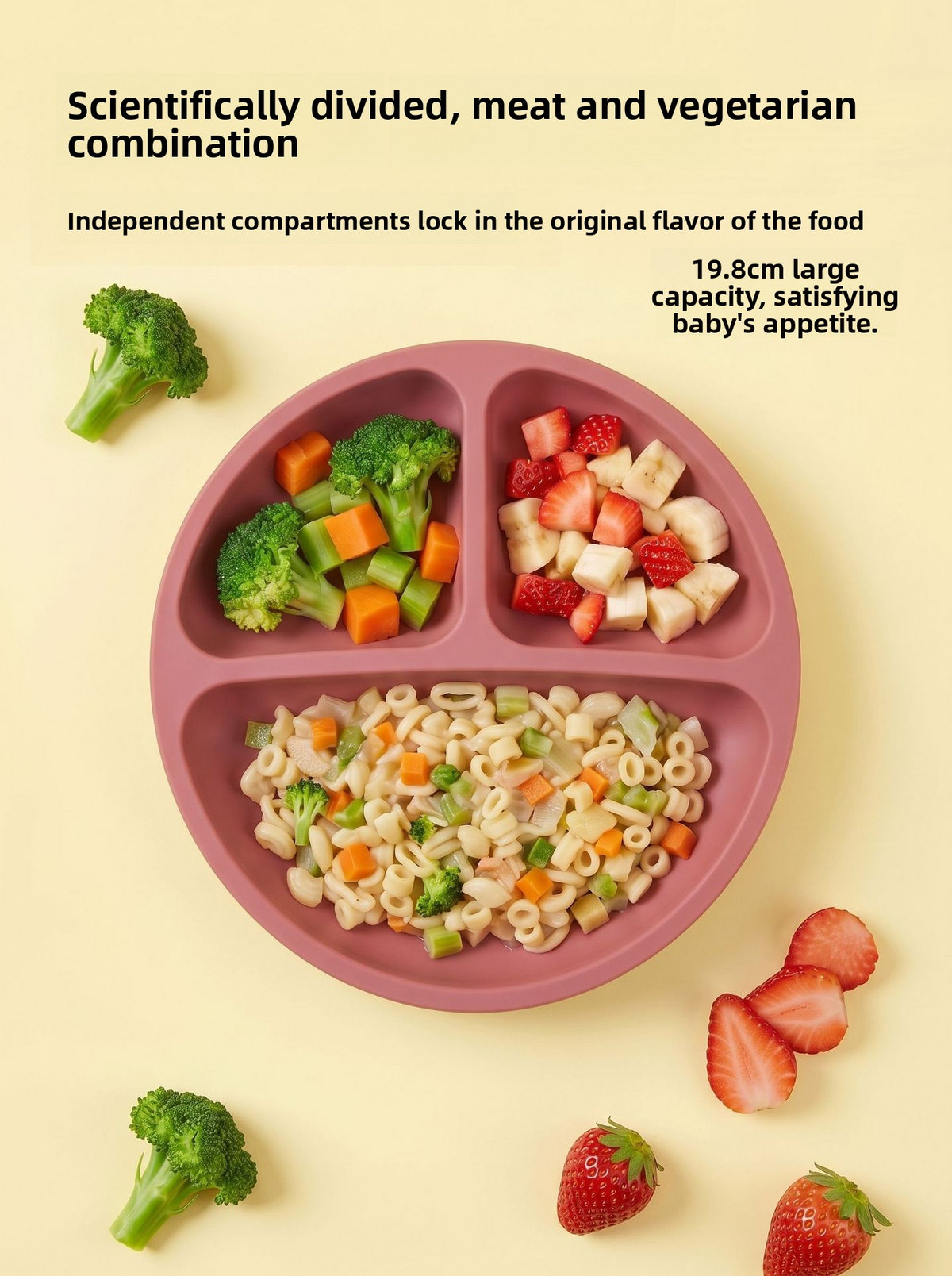 Baby Silicone Tableware Set 8‑Piece, Food‑Grade Infant Suction Tableware, Includes Bib & Spoon for Baby Food Supplement